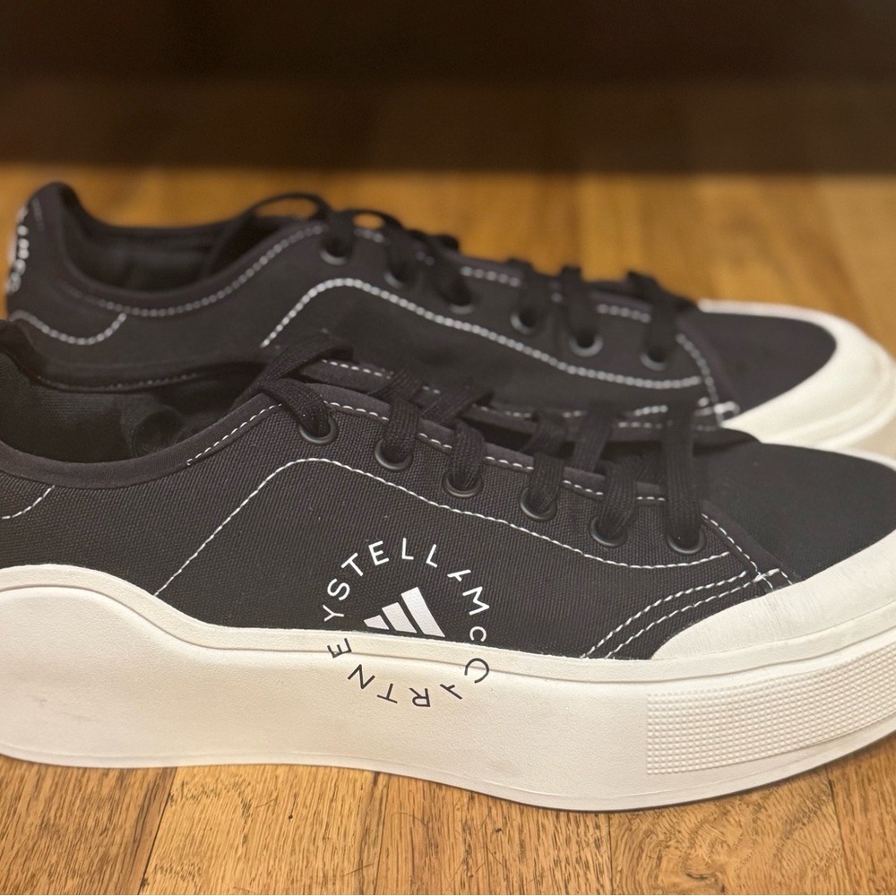 Adidas by Stella McCartney Black and White Platform Sneakers